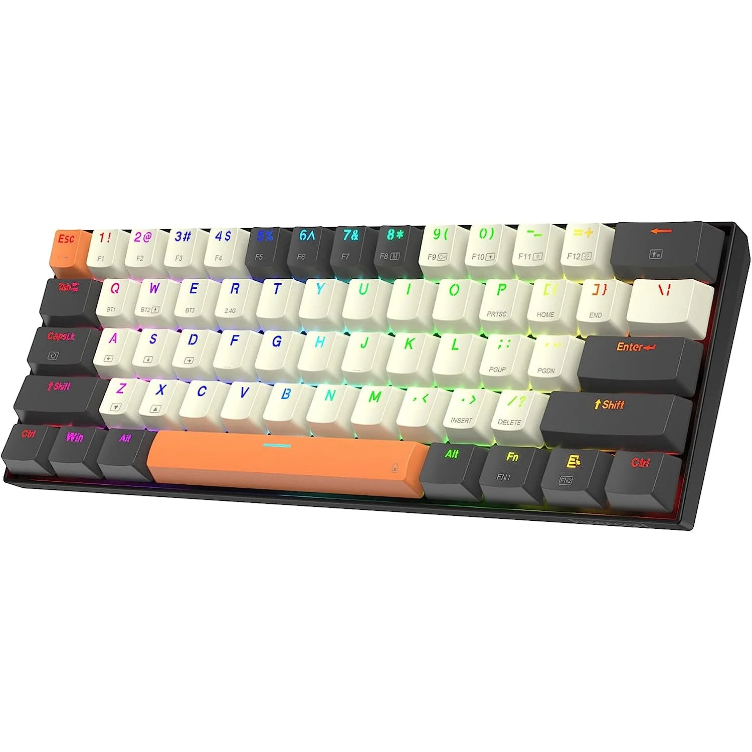 Redragon K644 SE 65% 3-Mode Wireless RGB Gaming Keyboard, 61 Keys Hot-Swappable Compact Mechanical Keyboard w/Upgrade Hot-Swap PCB Socket & Creative 1.2X Larger Size, Quiet Red Linear Switch Redragon K644 SE 65% 3-Mode Wireless RGB Gaming Keyboard, 61 Keys Hot-Swappable Compact Mechanical Keyboard w/Upgrade Hot-Swap PCB Socket & Creative 1.2X Larger Size, Quiet Red Linear Switch